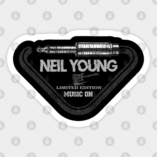 Neil Young Exclusive Art Sticker by artcaricatureworks